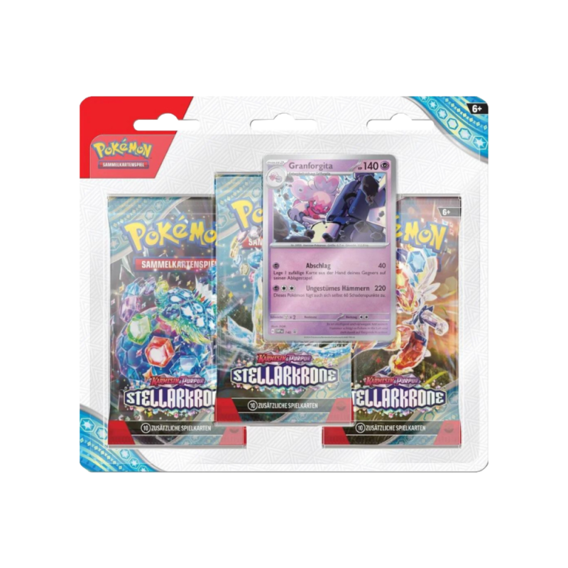 Pokémon TCG: Stellarkrone (KP07) - 3er Blister (DE)